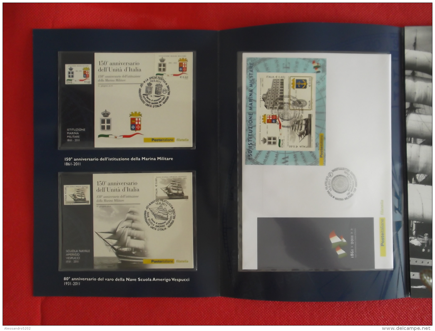 Italia Italy Italie Folder 2011 Marina Militare 150° Valutazione Catalogo 2012 &euro; 37,50 Prezzo Copertina &euro; 25,0 - Presentation Packs