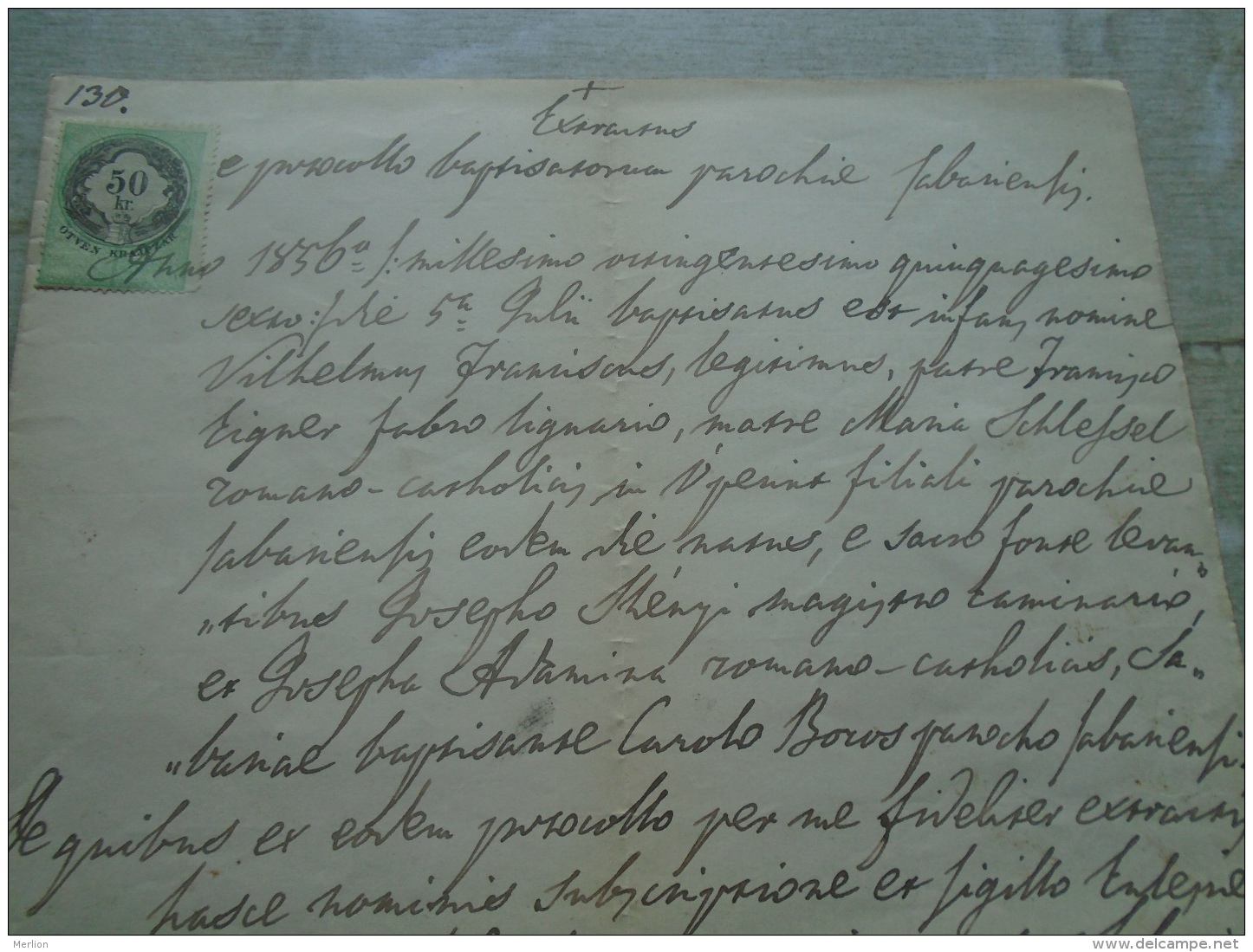 D137988.17 Old Document  Hungary   Franciscus EIGNER -Maria Schlessel Szombathely Sabaria 1870 - Fidanzamento