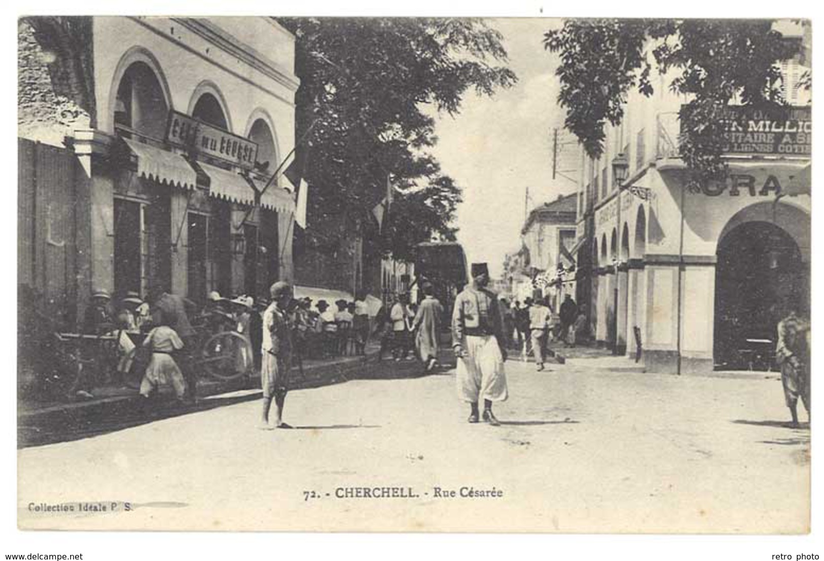 Cpa Algérie, Cherchell - Rue Césarée - Autres & Non Classés