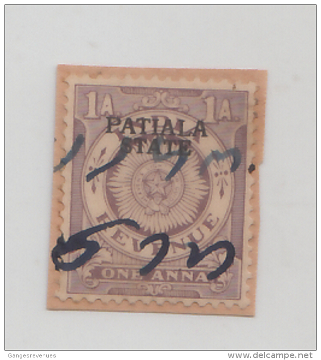 PATIALA  State  1A  O/p  REVENUE  Type 17  # 91464 Inde Indien  India Fiscaux Fiscal Revenue - Patiala