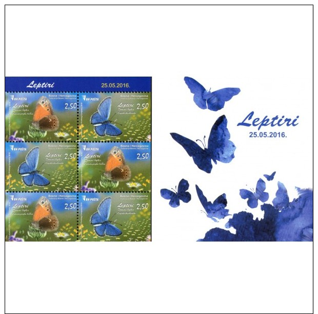 Bosnia And Herzegovina 2016 Sarajevo  Fauna Butterflies Buterfly Insect Carnet MINT MNH Perfect Condition - Bosnie-Herzegovine