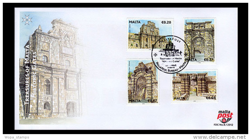 Malta 2012 First Day Cover - Treasures Of Malta - Historic Gates - Malta