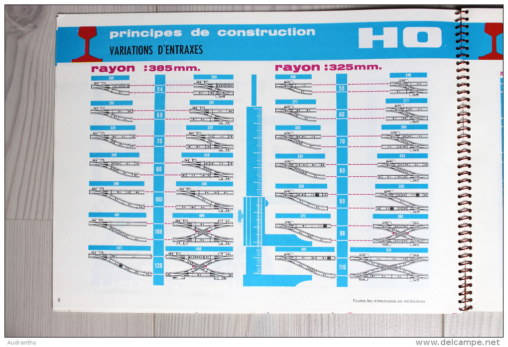 Catalogue publicitaire Jouef plans et décors de réseaux avec calque 1980 trains