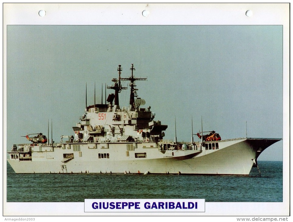 CARTE FICHE FORMAT A4 BATEAU / NAVIRE DE GUERRE LE GIUSEPPE GARIBALDI - Other & Unclassified