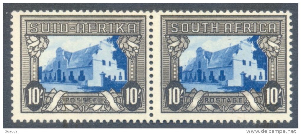 South Africa 1933-39. 10s Blue And Sepia. SACC 63*, SG 64c*. - Nuevos