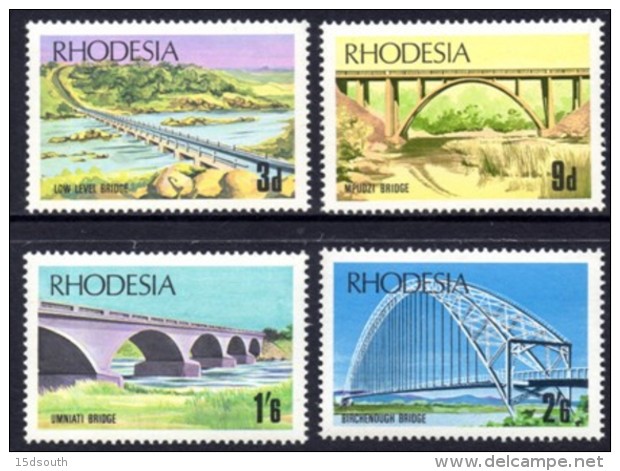 Rhodesia - 1969 Bridges Set (**) # SG 435-438 - Ponts