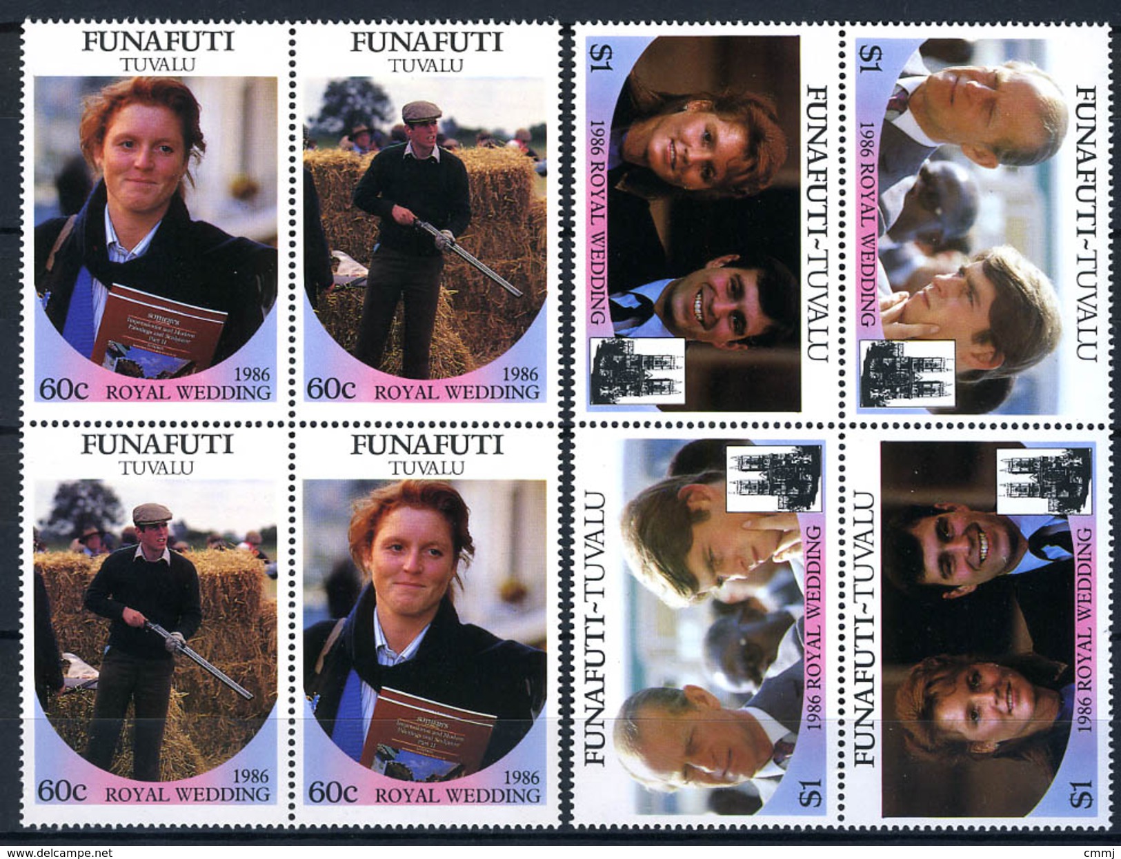 1986 - FUNAFUTI - TUVALU - Catg. Mi.  76/80 - NH - (CW BLOCK147) - SARA E ANDREW - Tuvalu