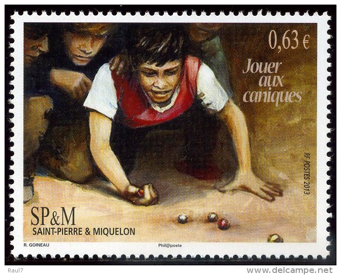 St Pierre Et Miquelon 2013 - Jeux De Billes, Enfants  - 1val Neufs // Mnh - Nuevos