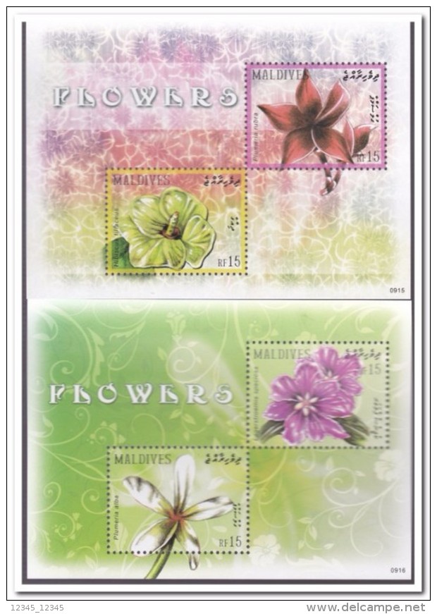 Maldiven 2009, Postfris MNH, Flowers - Maldiven (1965-...)