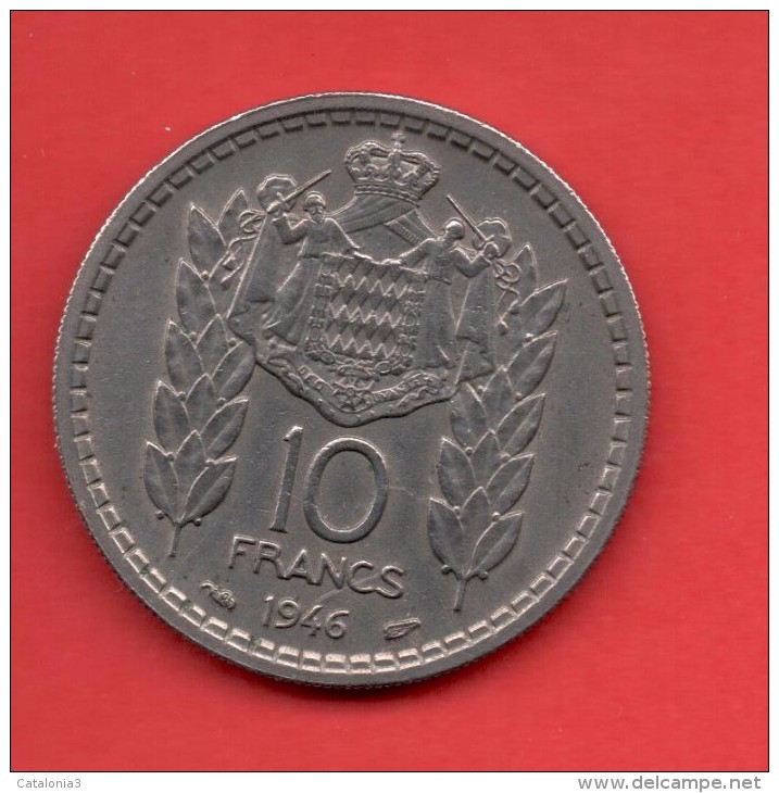 MONACO - 10 Francs  1946 - 1819-1922 Honoré V, Charles III, Albert I