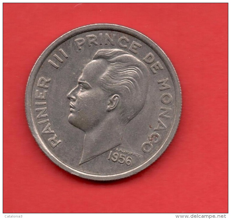 MONACO - 100 Francs  1956  KM134 - 1819-1922 Honoré V, Charles III, Albert I