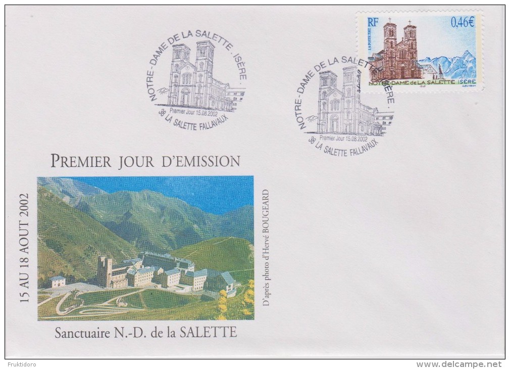 France FDC Mi 3643 Notre-Dame De La Salette - Isère - Church - Mountains - 2000-2009