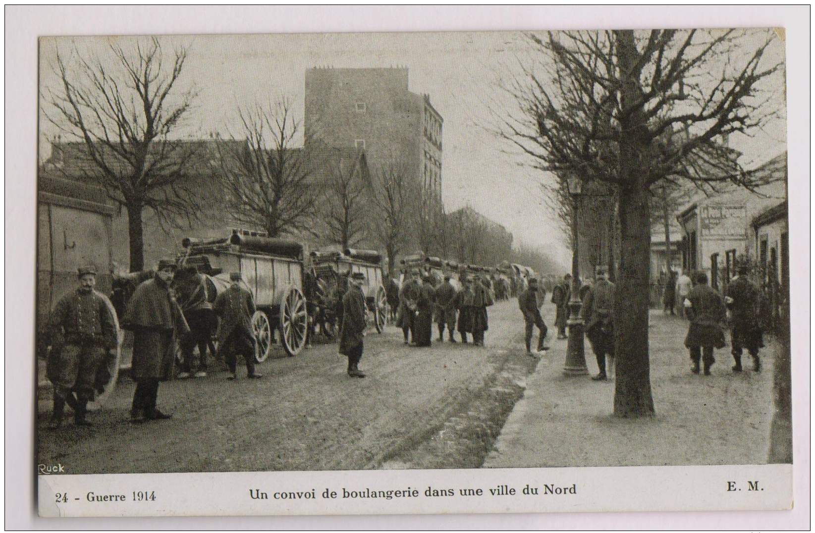 1914:  Konvooi Met Brood In Een Stad Du Nord - Guerre 1914-18