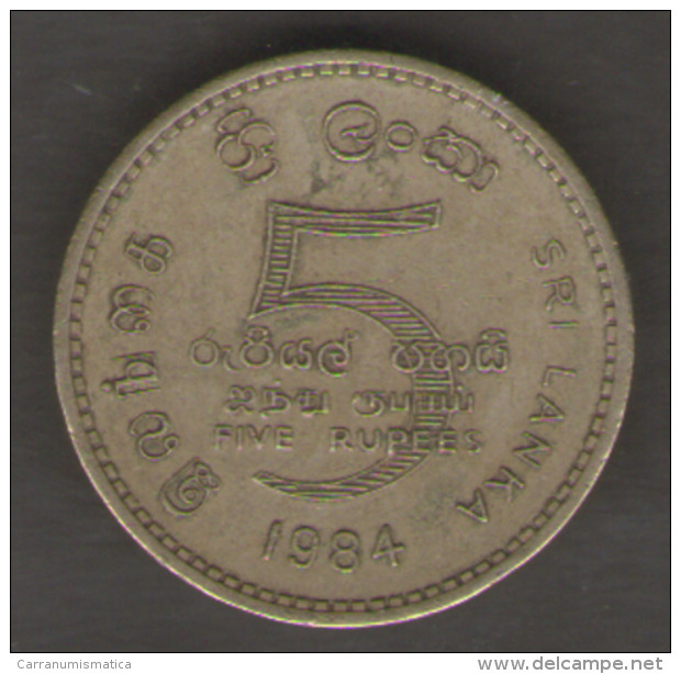 SRI LANKA 5 RUPEES 1984 - Sri Lanka