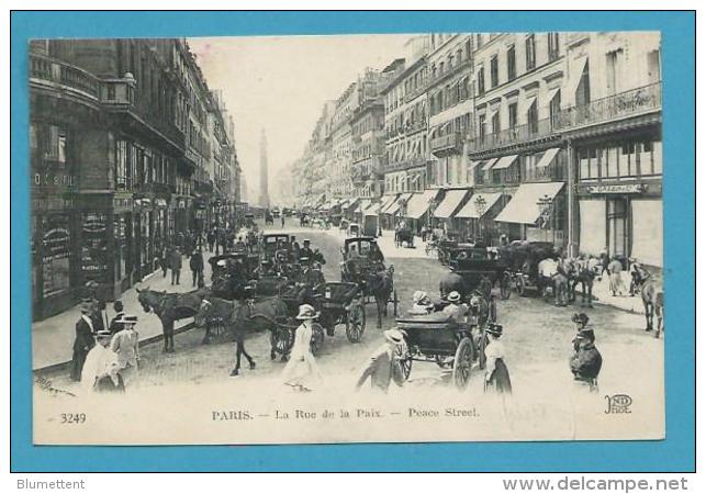 CPA 3249 Calèches Rue De La Paix PARIS 1er Et IIème - Paris (01)