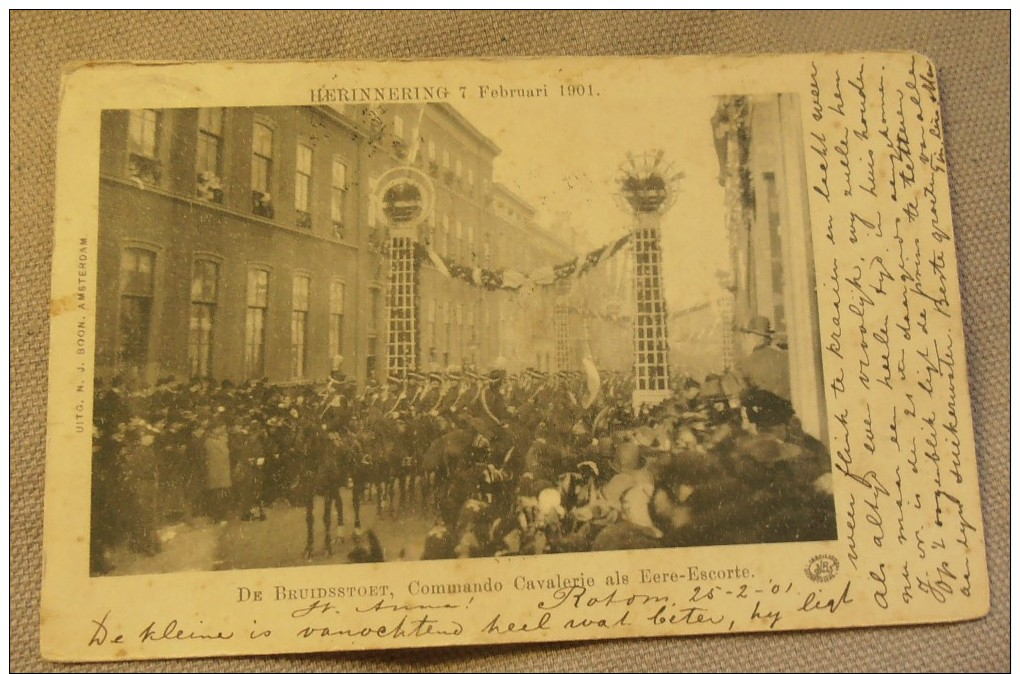 Huwelijk Koningin Wilhelmina Met Hendrik Van Mecklenburg 7 Februari 1901 // Bruidsstoet (3775) - Familias Reales