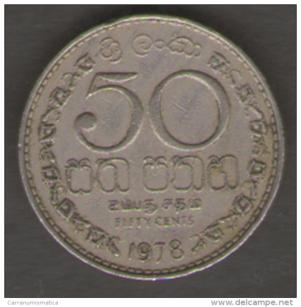 SRI LANKA 50 CENTS 1978 - Sri Lanka