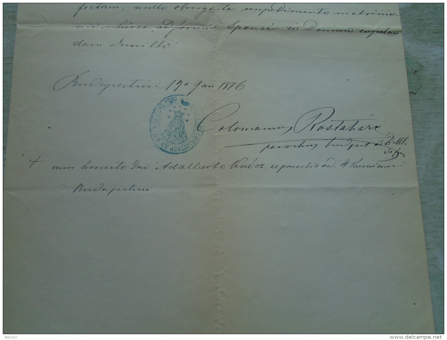 D137988.25 Old Document  Hungary  Adel  GLASZ - Amalia  Horváth  - Leopoldifeld   Budapest 1876 - Other & Unclassified