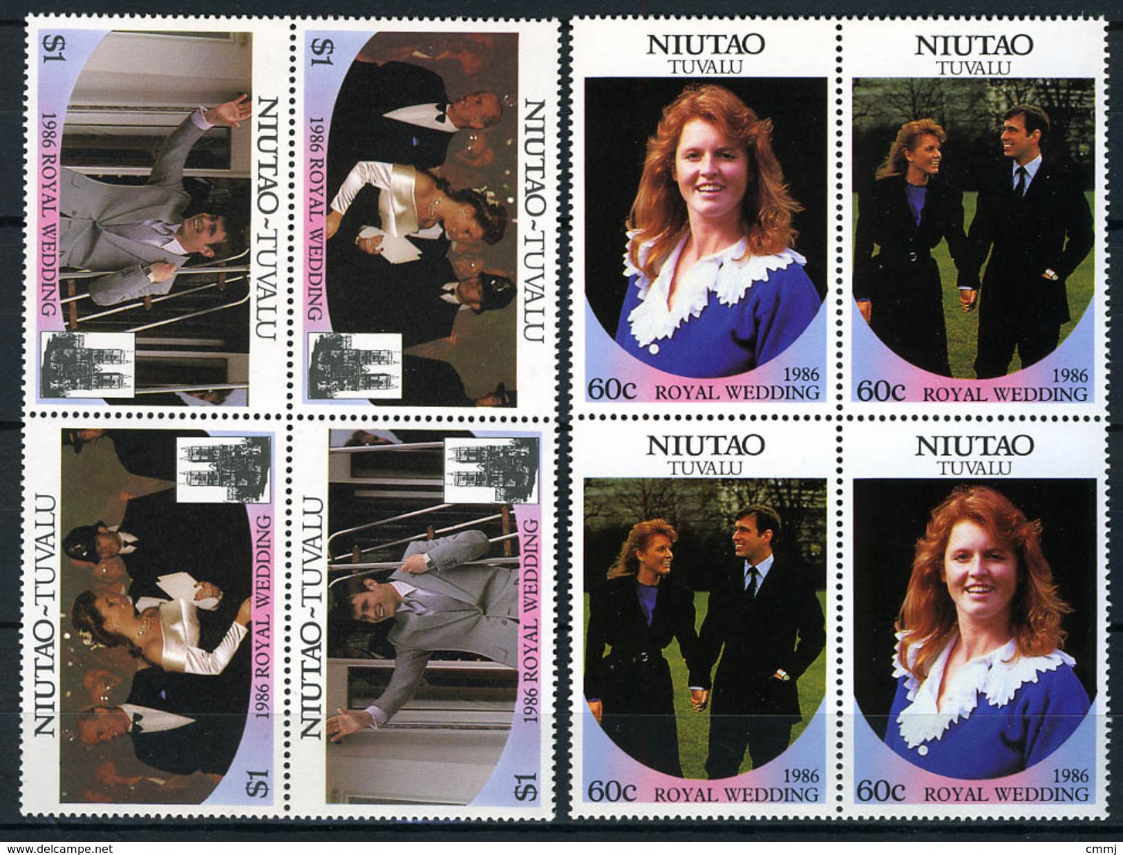 1986 - NIUTAO - TUVALU - Catg. Mi.  76/79 - NH - (CW BLOCK147) - SARA E ANDREW - Tuvalu