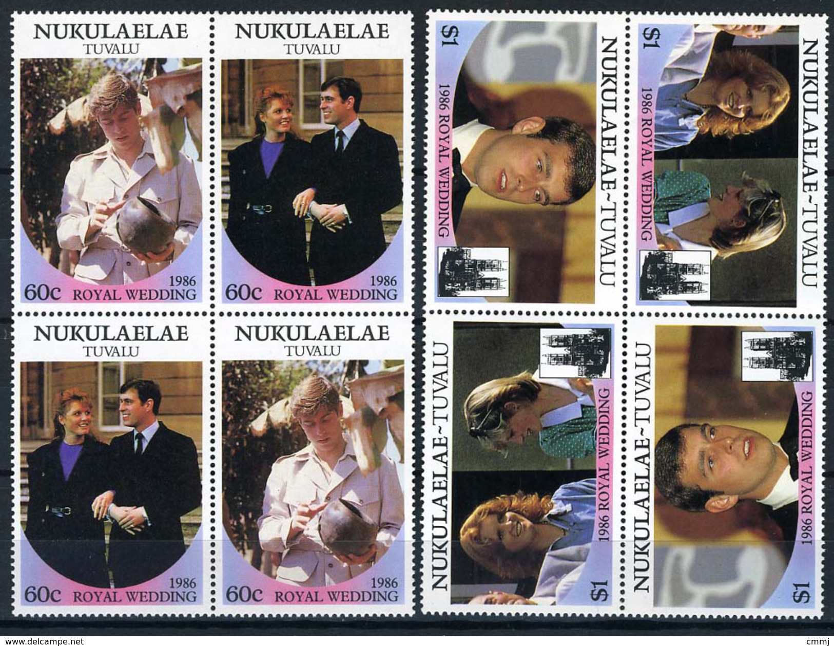 1986 - NUKULAELAE - TUVALU - Catg. Mi.  96/99 - NH - (CW BLOCK147) - SARA E ANDREW - Tuvalu