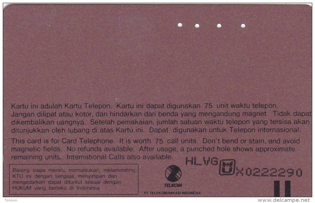 Indonesia, S315, Telkom's Monument - Tugu Prasasti, 2 Scans. - Indonésie