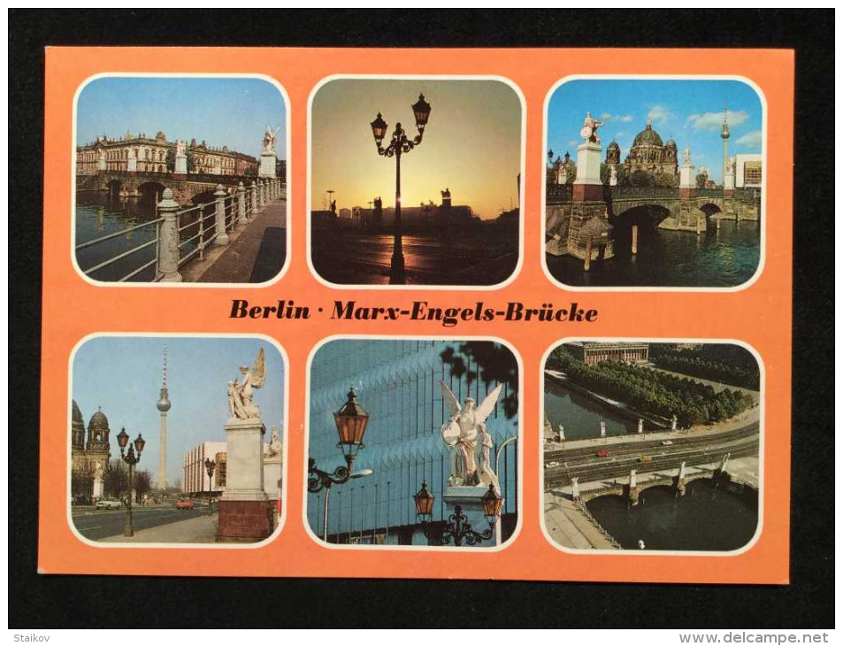 UNUSED RARE GERMANY BERLIN DDR MARX ENGELS BRUCKE POSRCARD 30% SALE - Buch