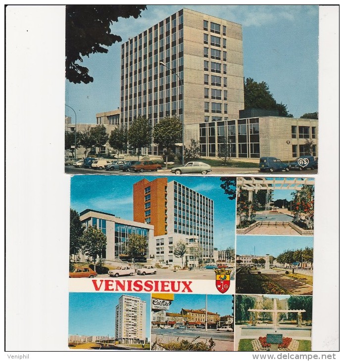 VENISSIEUX- 2 CARTES COULEURS DES ANNEES 1980  - - Vénissieux