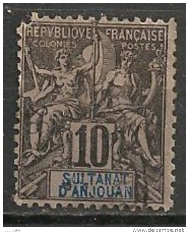 Timbres - France (ex-colonies Et Protectorats) - Anjouan - 10 C. - N° 5 - - Used Stamps