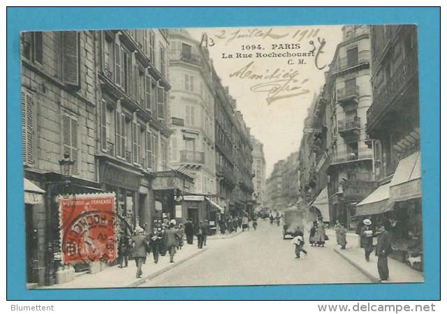 CPA 1094 Commerces Rue Rochechouart PARIS IXème - éditeur C.M - Paris (09)
