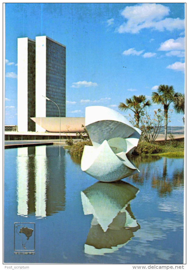 Amérique - Brésil - Brasil - Brasilia Meteoro De Bruno Giorgi E Palacio Do Congresso Nacional - Curitiba