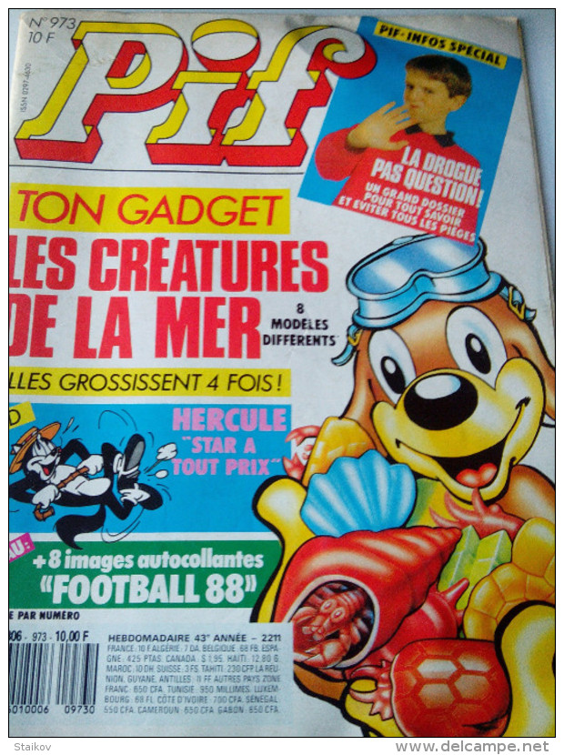 RRR VINTAGE COLLECTABLE COMICS FRANCE PIF N*973 1987 10F JOURNAL SPECIAL EDITION - Pif - Autres