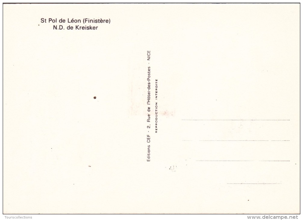 FRANCE @ SAINT POL DE LEON - N.D De Kreisker - Carte Maximum De 1975 - 1970-1979