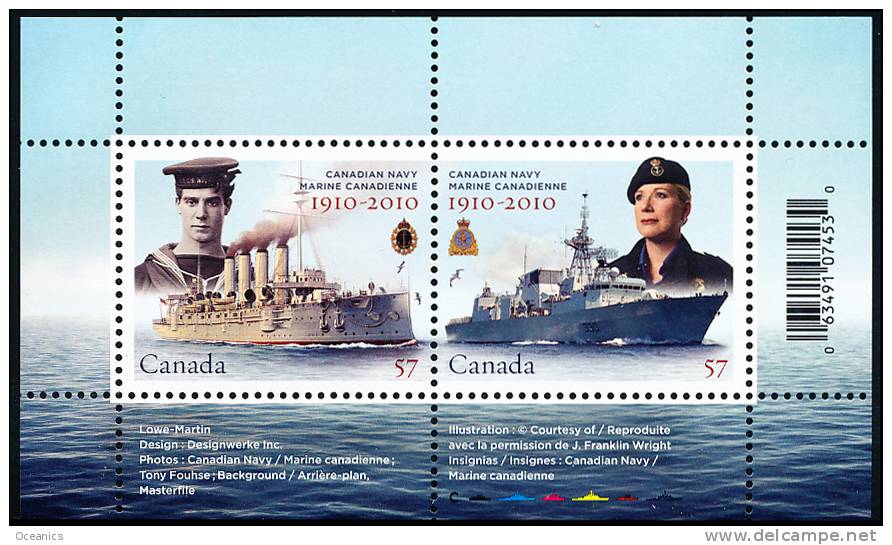 Canada (Scott No.2385 - La Marine Canadienne / Canadian Naval Force) [**] BF  / SS - Hojas Bloque