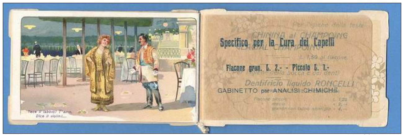 Calendarietto  1910 "La Vedova Allegra " Fratelli Cella Milano - Petit Format : 1921-40