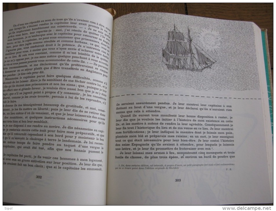 Daniel Defoe Robinson Crusoe Illustré ParJose Bartoli Traduit Par Petrus Borel Club Français Du Livre Exemp N°9619/10000 - Aventure