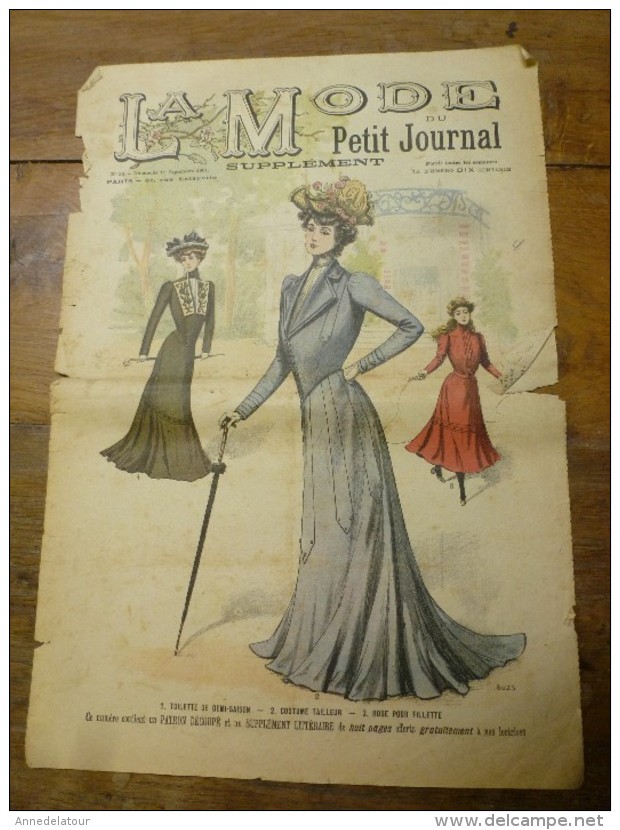 1902 La MODE Du Petit Journal  ,grav Couleurs  1ere Page & Double P - 1900-1940