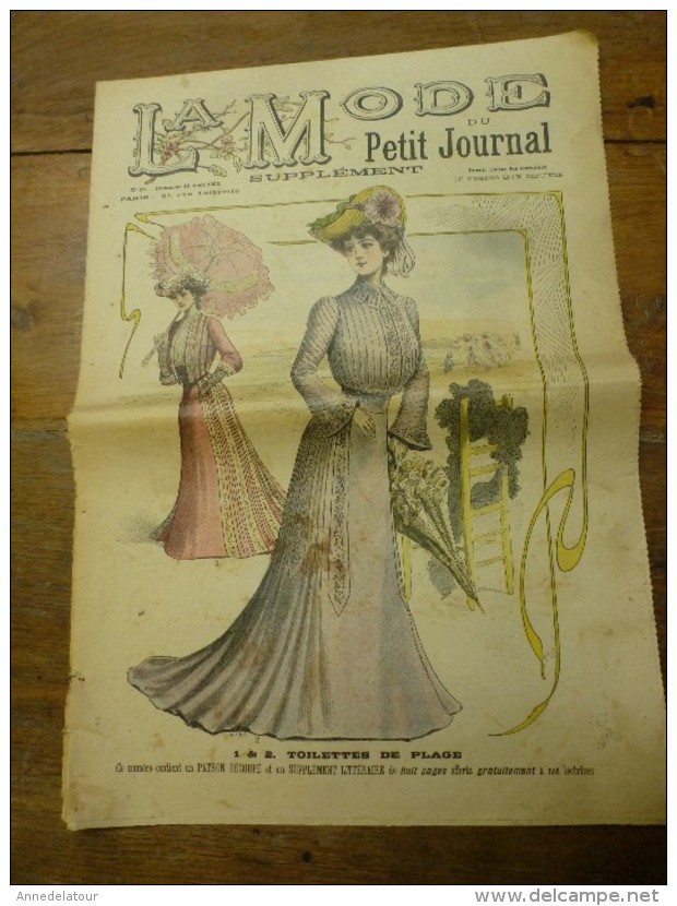 1902 La MODE Du Petit Journal  ,grav Couleurs  1ere Page & Double P - 1900-1940