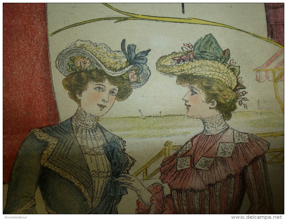 1902 La MODE du Petit Journal  ,grav couleurs  1ere page & double p