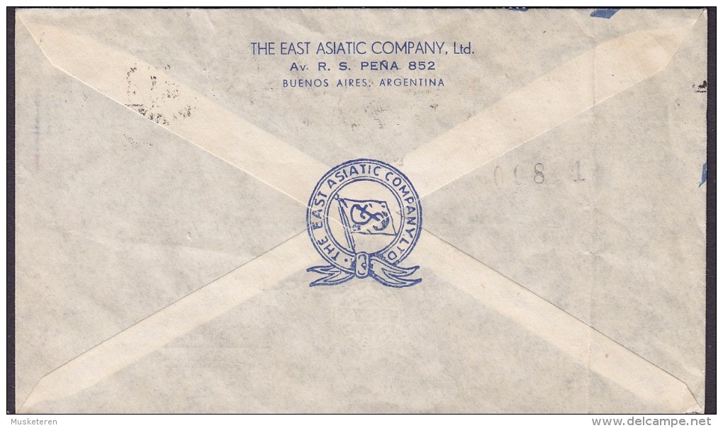 Argentina Air Mail Aereo THE EAST ASIATIC COMPANY, BUENOS AIRES 1964 Cover Letra Denmark John F. Kennedy (2 Scans) - Briefe U. Dokumente