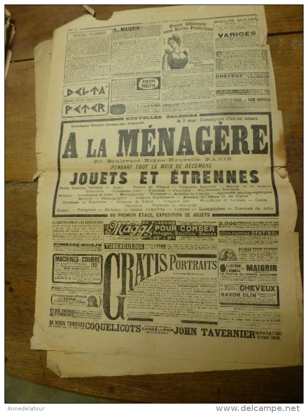 1902 La MODE Du Petit Journal TOILETTES DE VILLE ,grav Couleurs  1ere Page - 1900-1940