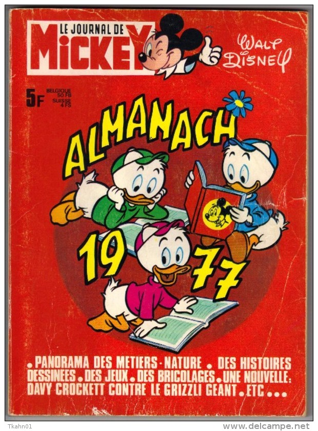 LE JOURNAL DE MICKEY  ALMANACH 1977 - Journal De Mickey