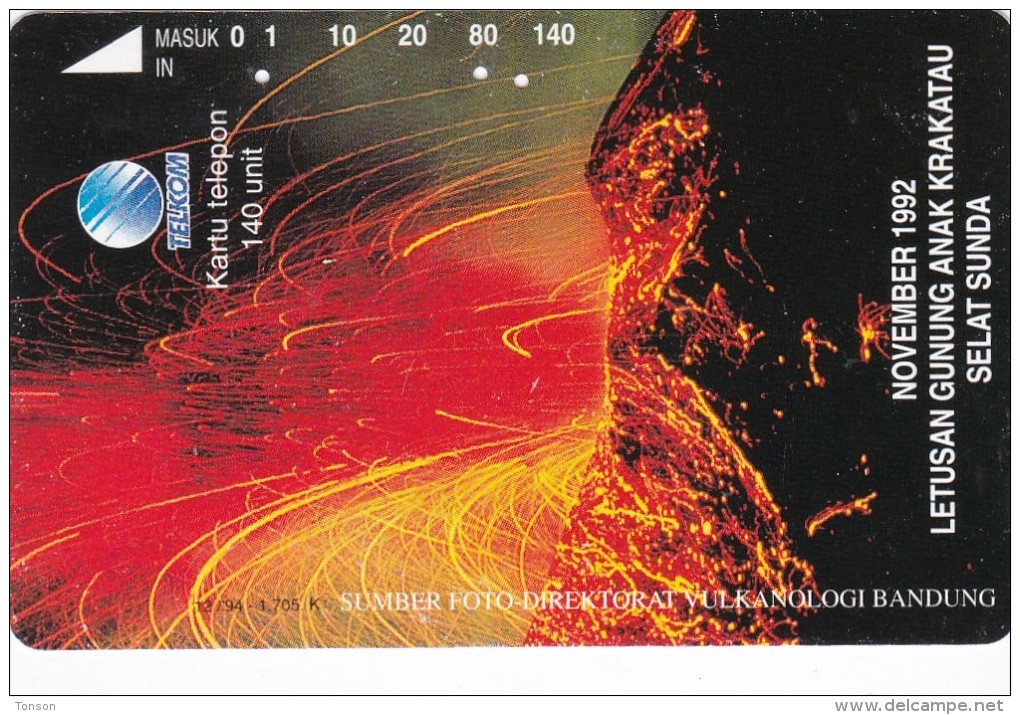 Indonesia, S283, Volcanic Series: Letusan Gunung Anak Krakatau, 2 Scans. - Indonésie