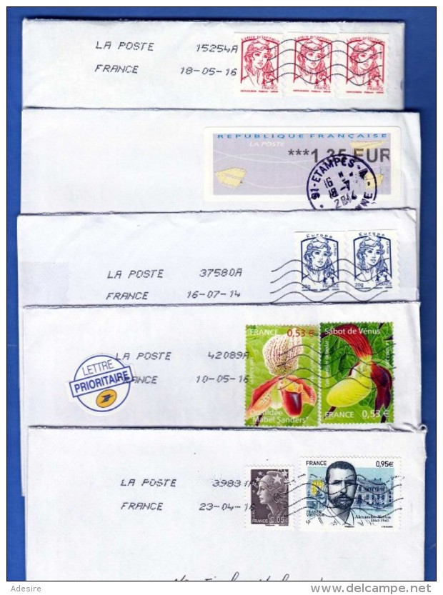 FRANKREICH - 5 Briefe Mit Seltene Frankierung - Lots Et Collections : Entiers Et PAP