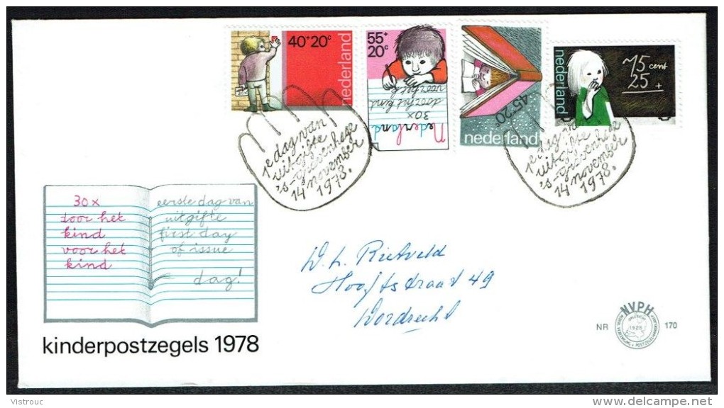 Jaar 1978 - FDC N° 170 -  Y/T N° 1099/1102 - Kinderzegels - Au Profit De L´enfance. - FDC