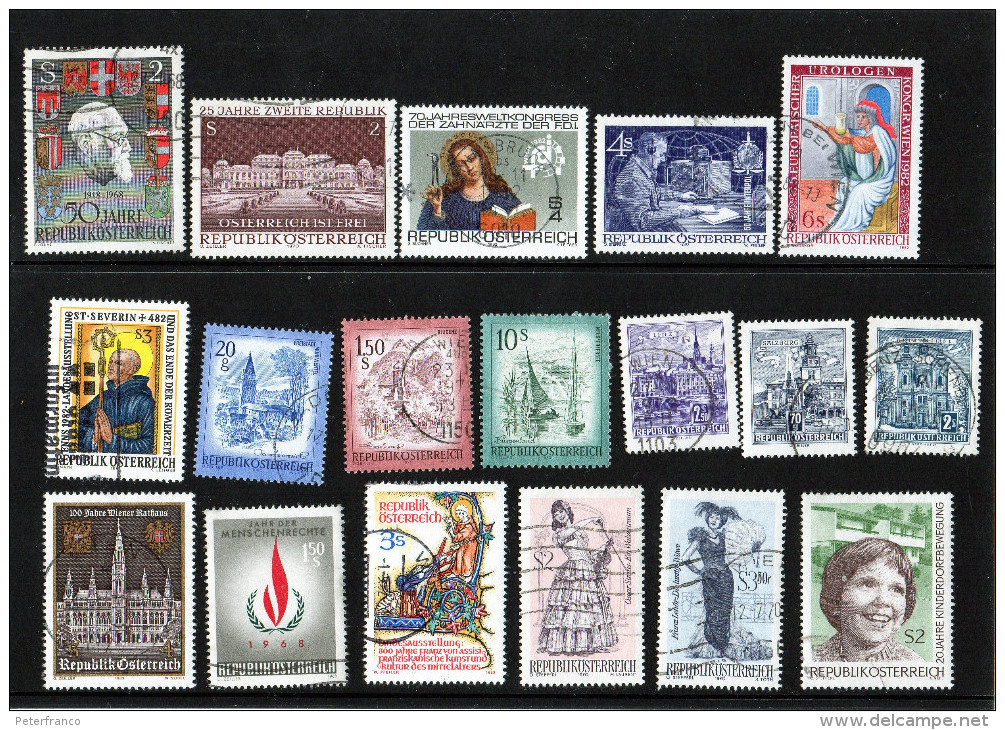 Austria - N. 18 Differenti Usati - Collections