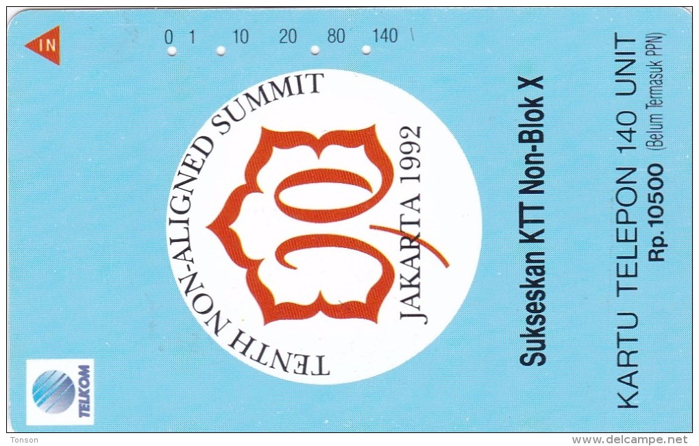 Indonesia, S115, Tenth Non-Aligned Summit, Jakarta 1992. Non-Aligned Logo., 2 Scans. - Indonésie