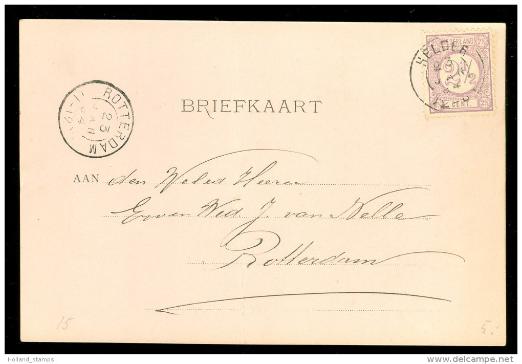 HANDGESCHREVEN BRIEFKAART Uit 1894  GELOPEN Van KLEINRONDSTEMPEL HELDER Naar ROTTERDAM * NVPH 33  (10.453p) - Brieven En Documenten