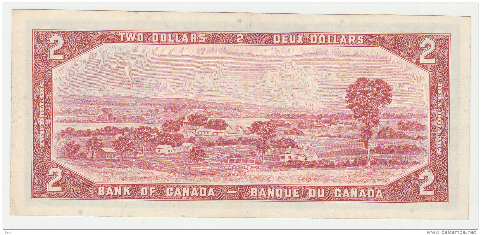 CANADA 2 DOLLAR 1954 (Lawson-Bouey 1973-75) VF++ Pick 76d 76 D - Canada