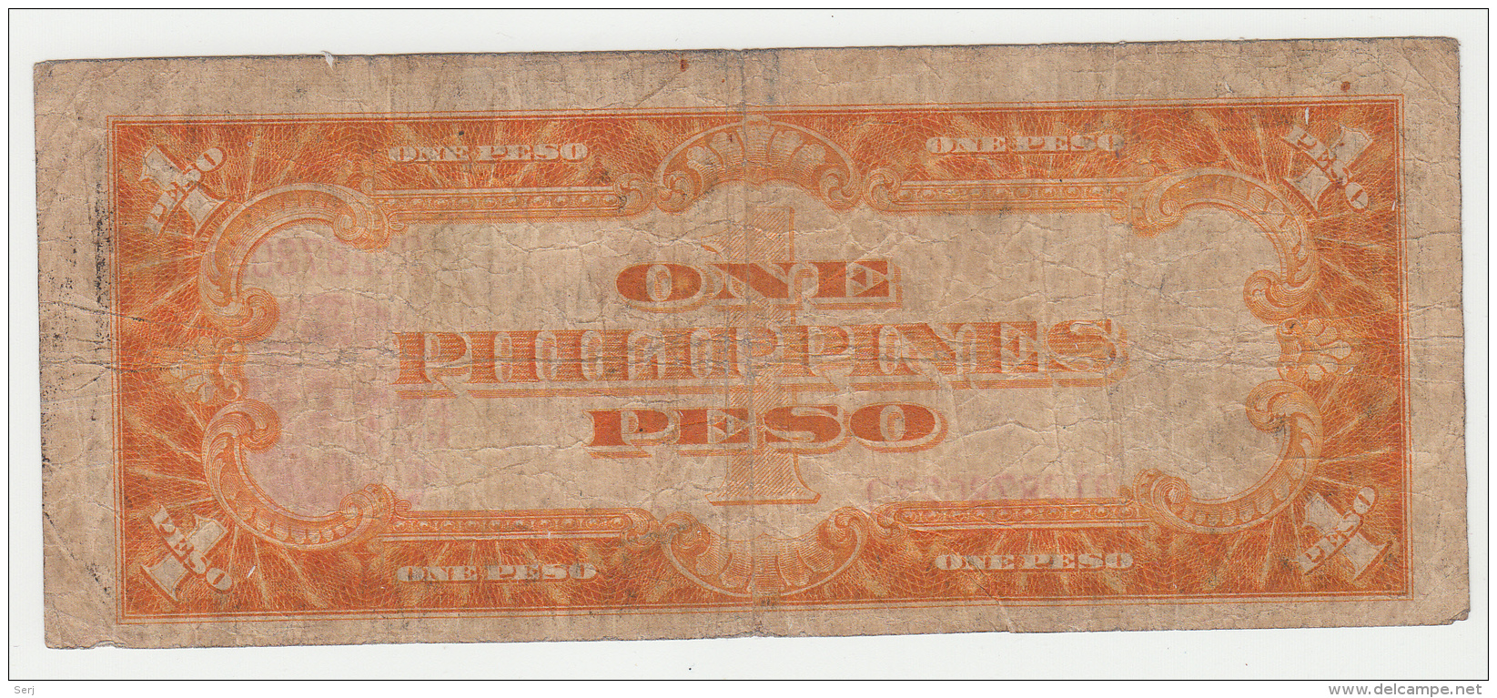 Philippines 1 Peso 1936 "F" Banknote Pick 81 - Philippines