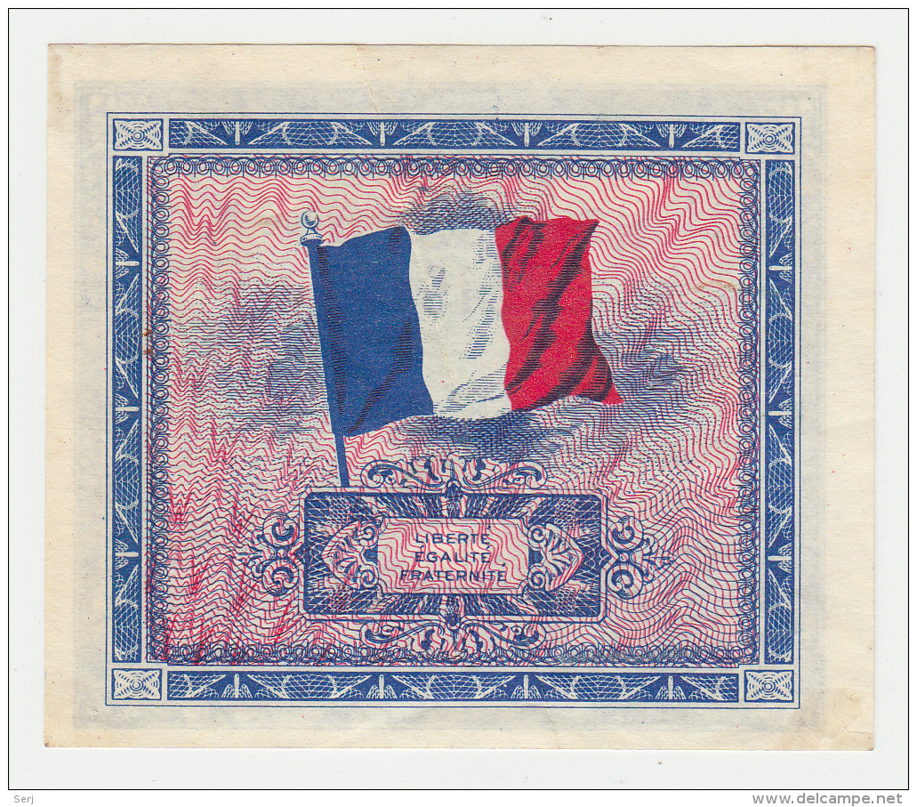 France 5 Francs 1944 AUNC CRISP Banknote Pick 115a 115 A - 1944 Flag/France